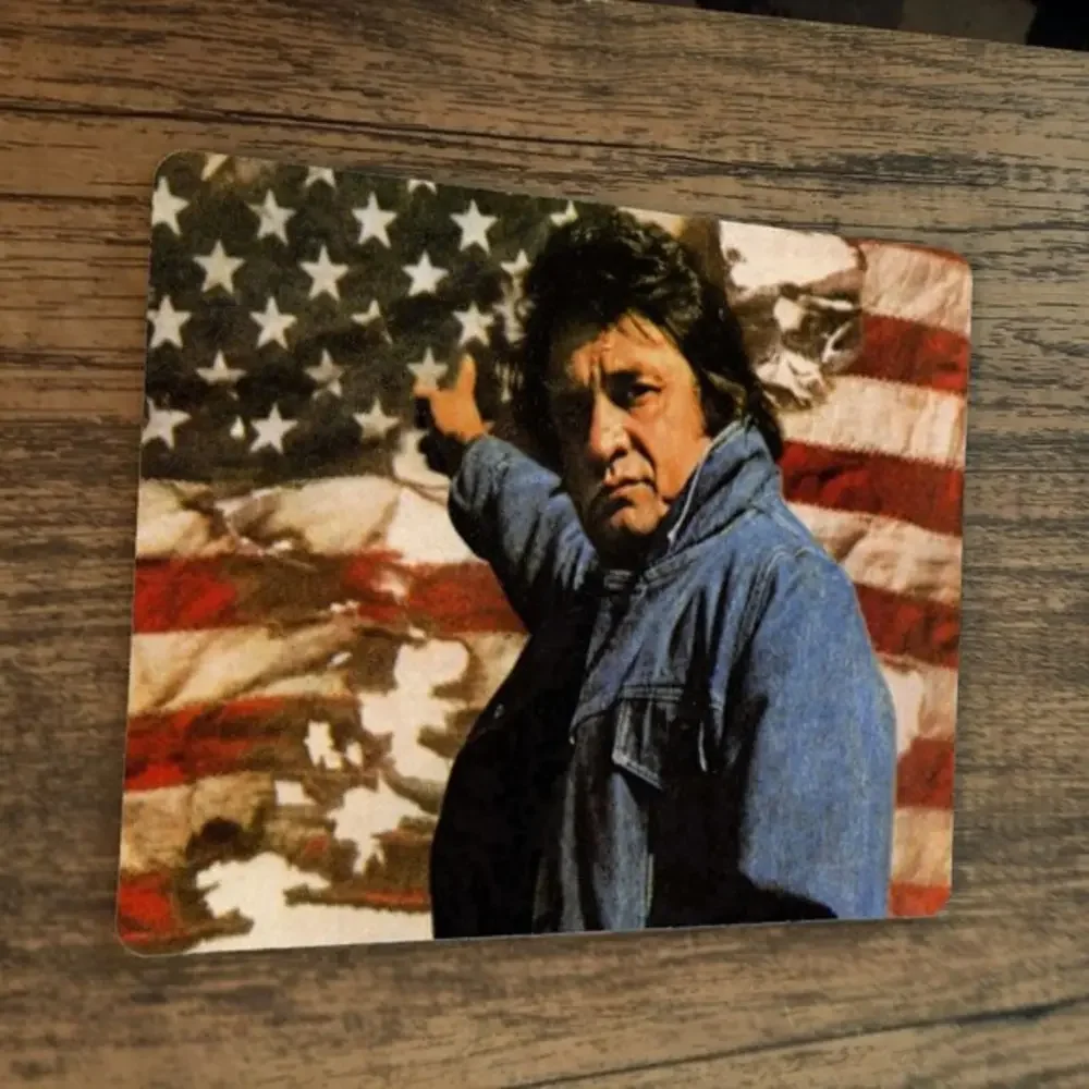 Johnny Cash Ragged Old Flag‎ Mouse Pad
